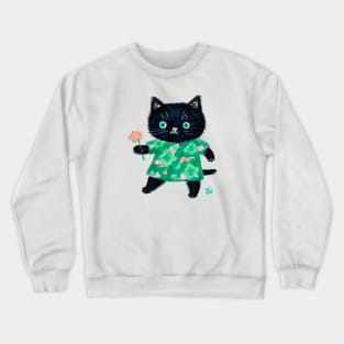 Flower cat Crewneck Sweatshirt